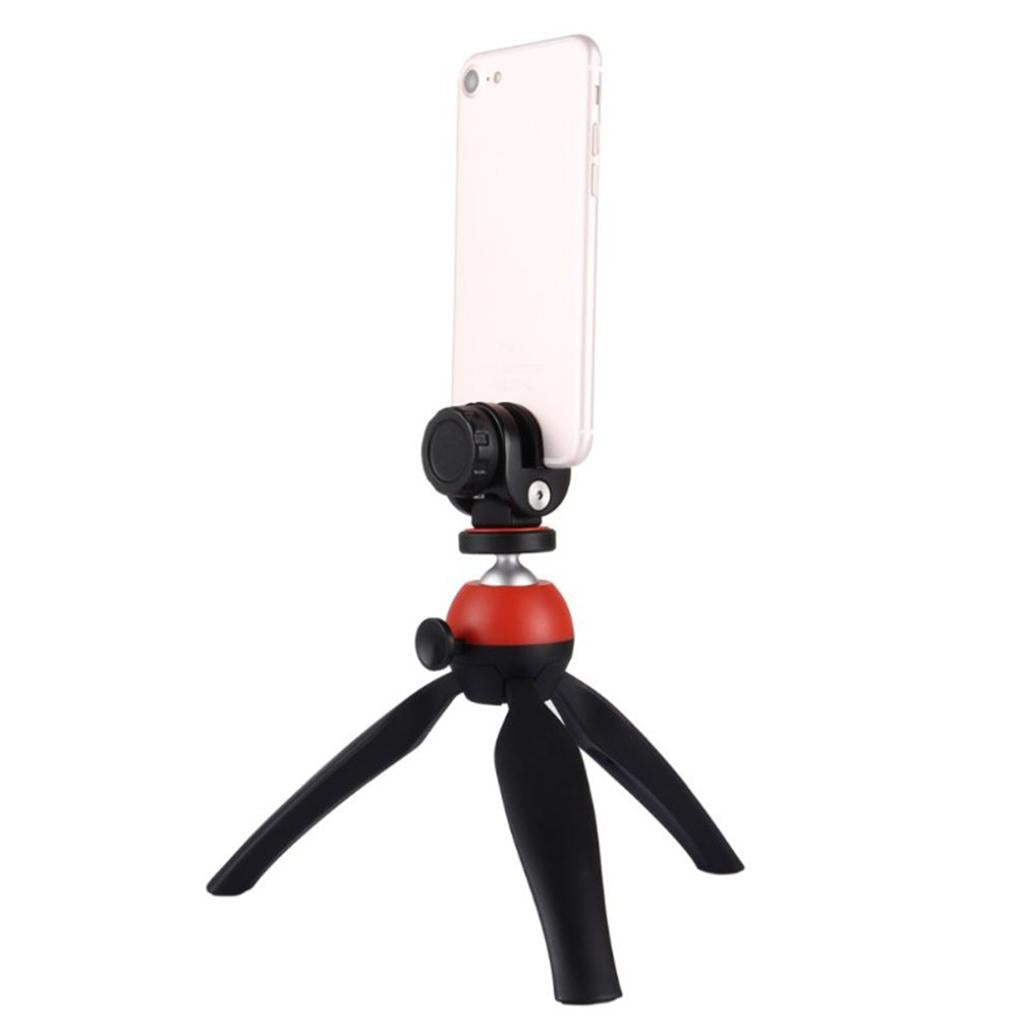 Flodable-Table-Top-Phone-Tripod-Mount-TV-Video-Live-Bracket-Holder-Red