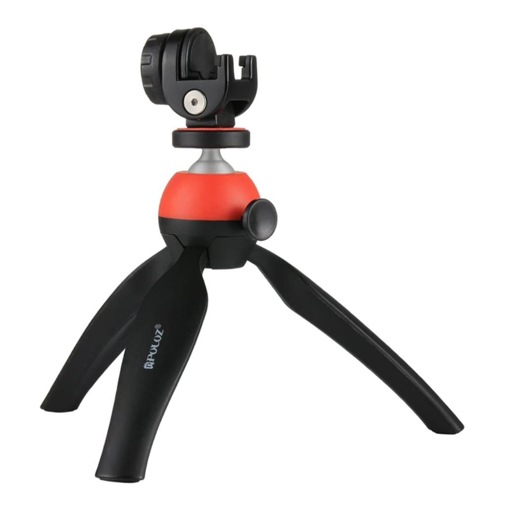 Flodable Table Top Phone Tripod Mount TV Video Live Bracket Holder Red
