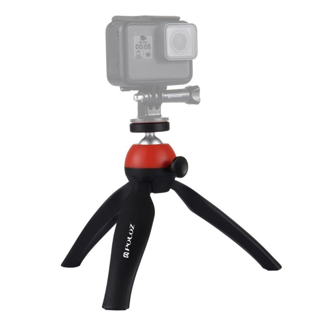Flodable Table Top Phone Tripod Mount TV Video Live Bracket Holder Red
