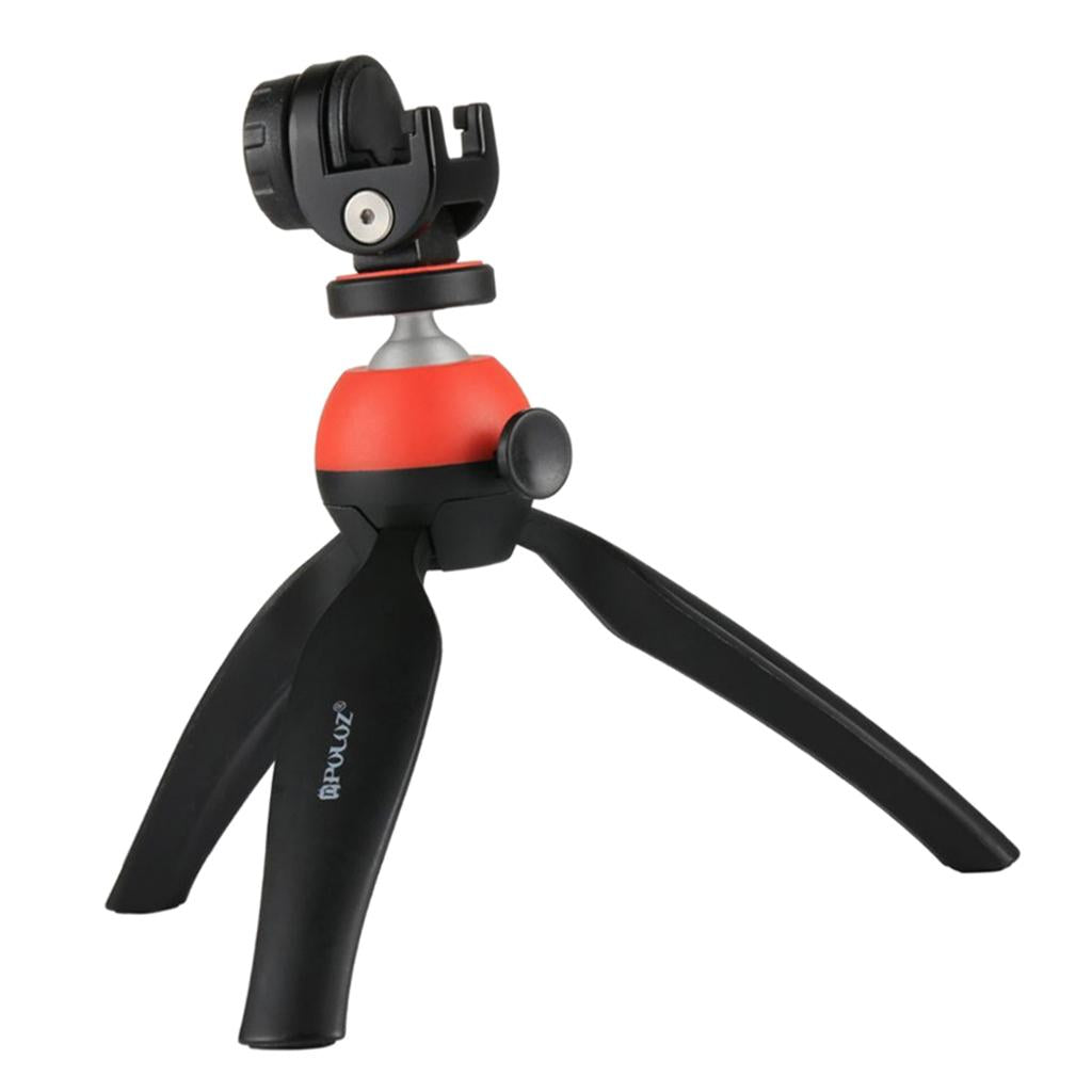 Flodable Table Top Phone Tripod Mount TV Video Live Bracket Holder Red