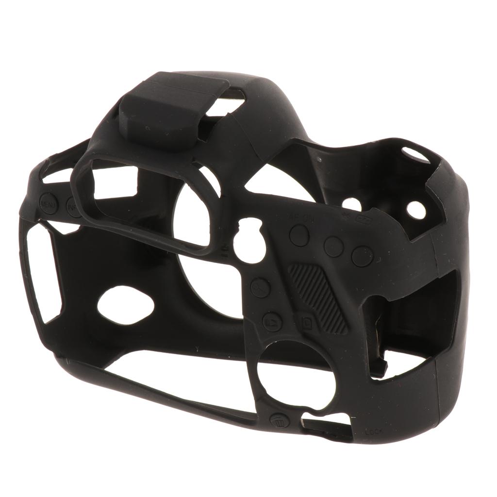 Protective Soft Silicone Skin Case Cover, Easy to Use and Convenient to Remove for Canon 6DII Black
