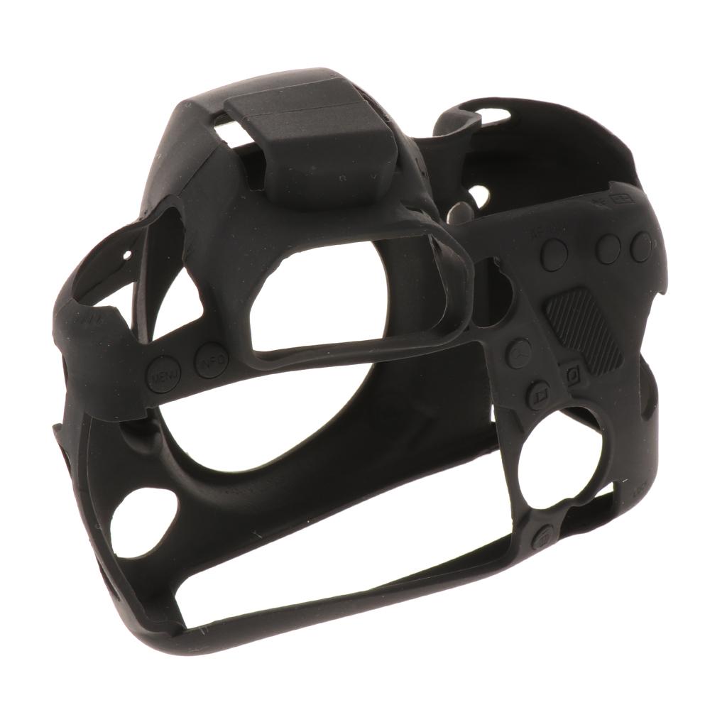 Protective Soft Silicone Skin Case Cover, Easy to Use and Convenient to Remove for Canon 6DII Black