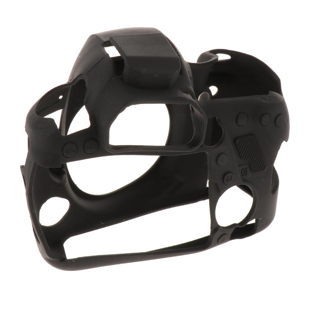 Protective Soft Silicone Skin Case Cover, Easy to Use and Convenient to Remove for Canon 6DII Black