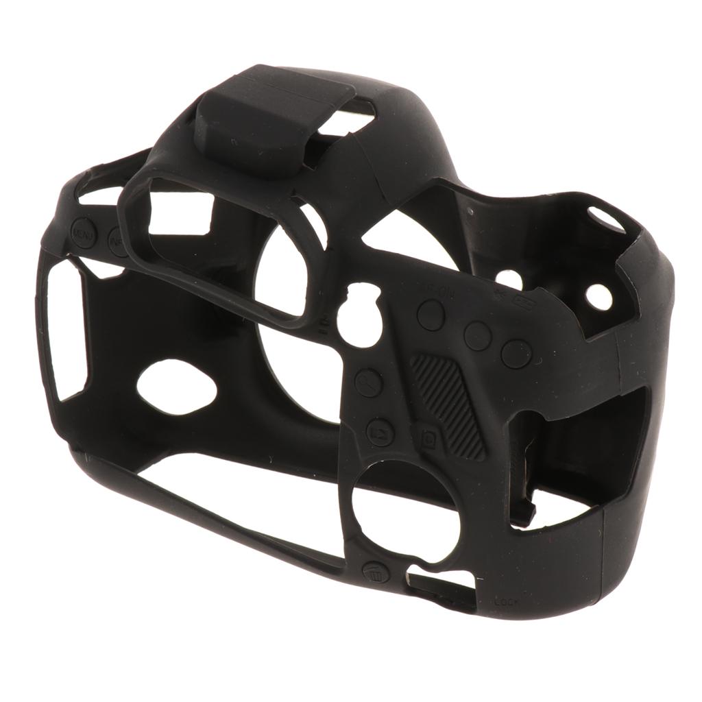 Protective Soft Silicone Skin Case Cover, Easy to Use and Convenient to Remove for Canon 6DII Black