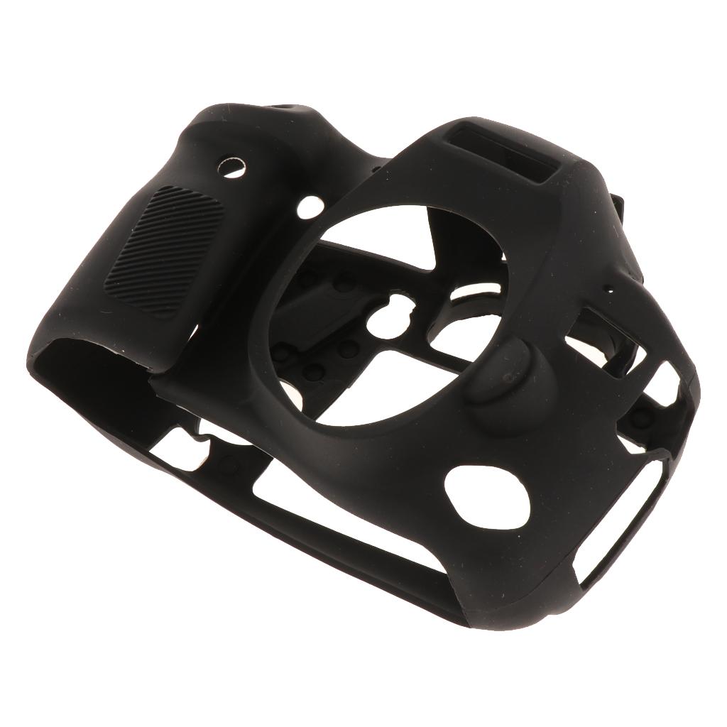 Protective Soft Silicone Skin Case Cover, Easy to Use and Convenient to Remove for Canon 6DII Black