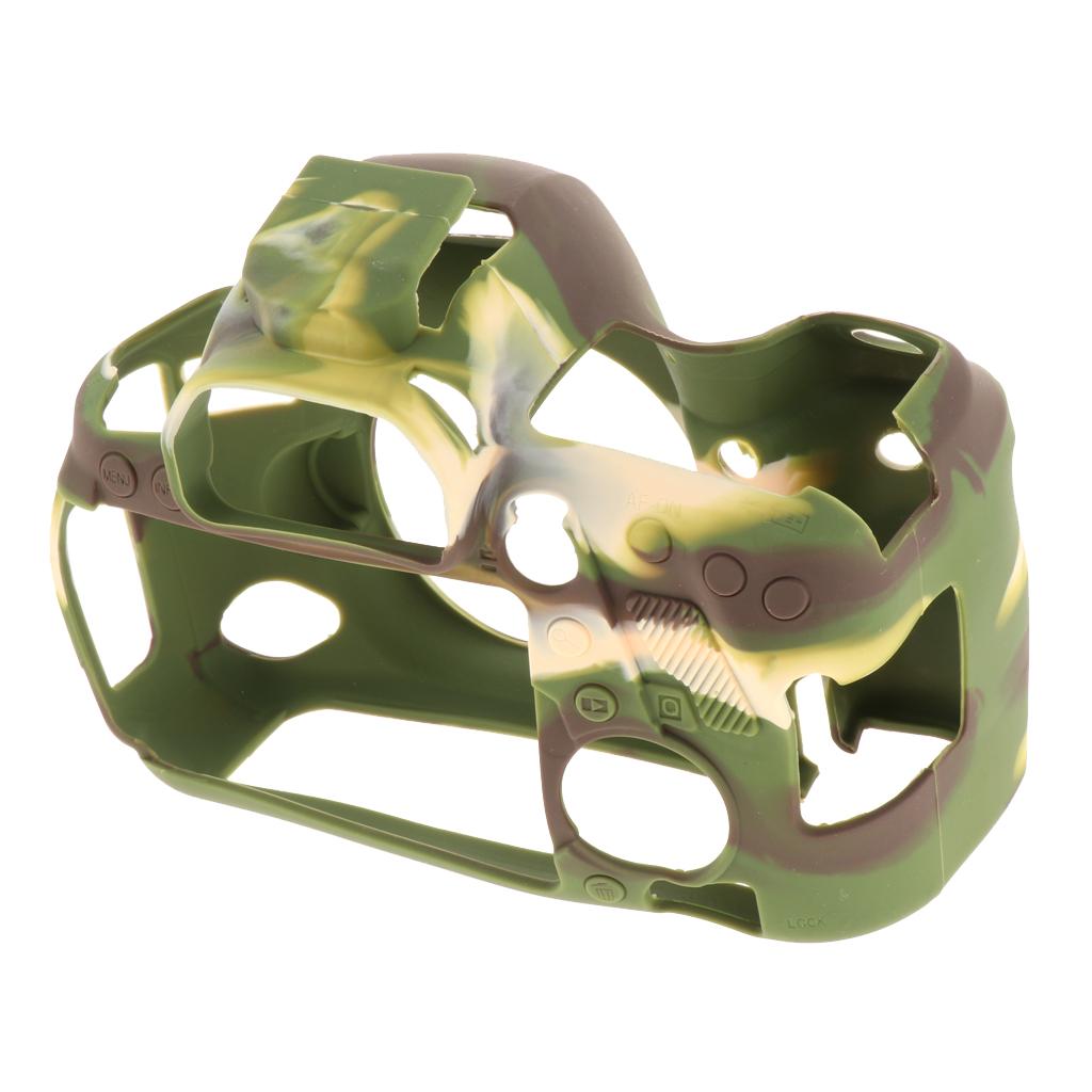 Protective Soft Silicone Skin Case Cover, Easy to Use and Convenient to Remove for Canon 6DII Camouflage