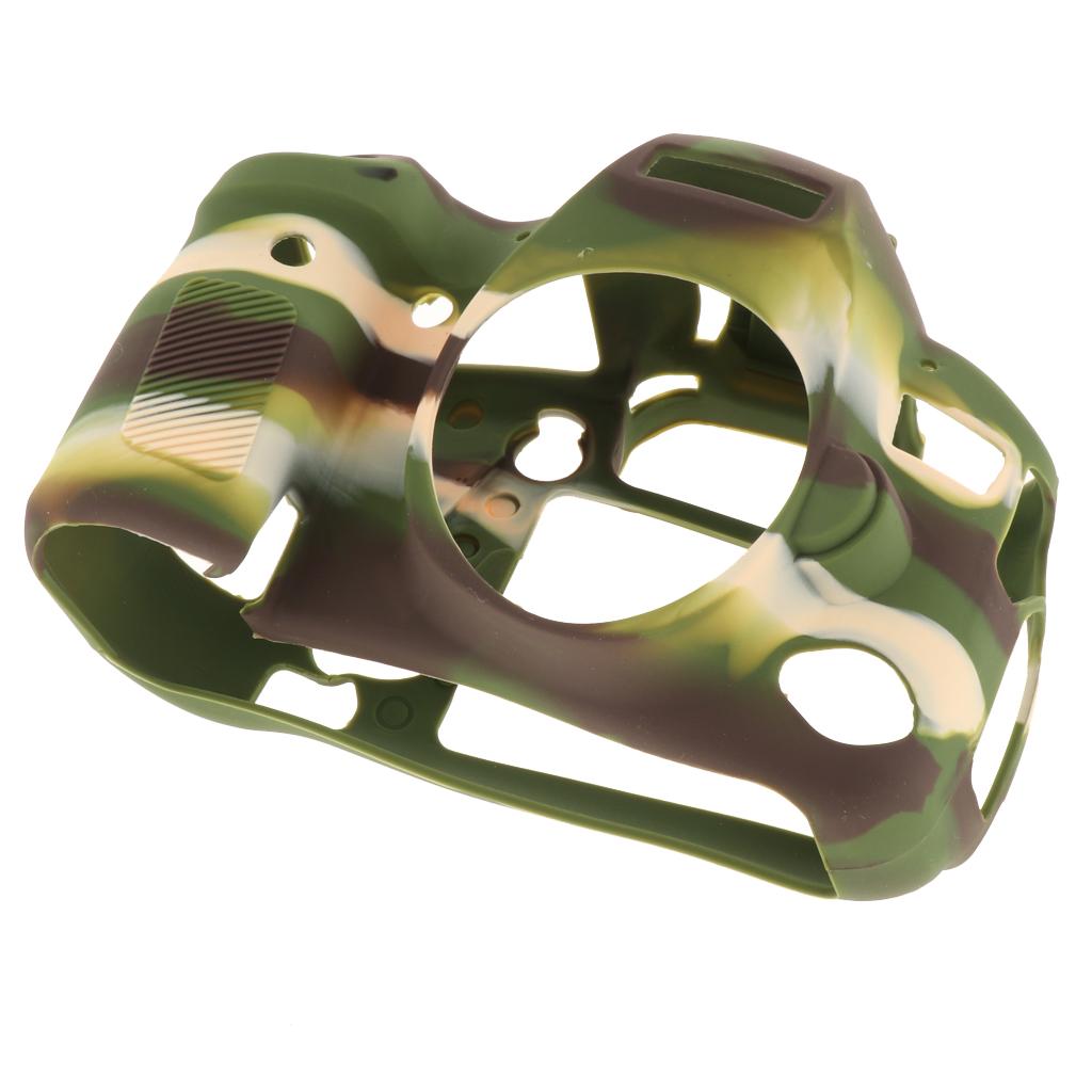 Protective Soft Silicone Skin Case Cover, Easy to Use and Convenient to Remove for Canon 6DII Camouflage