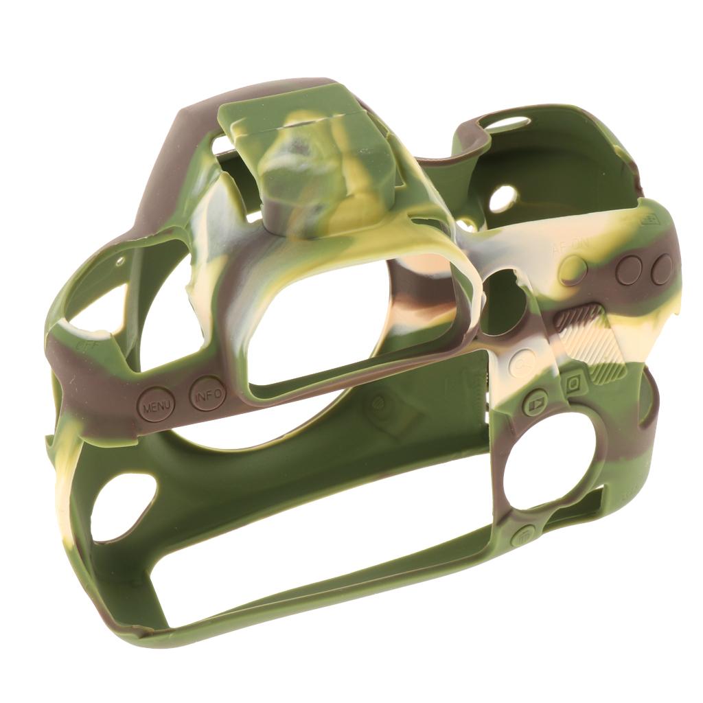 Protective Soft Silicone Skin Case Cover, Easy to Use and Convenient to Remove for Canon 6DII Camouflage