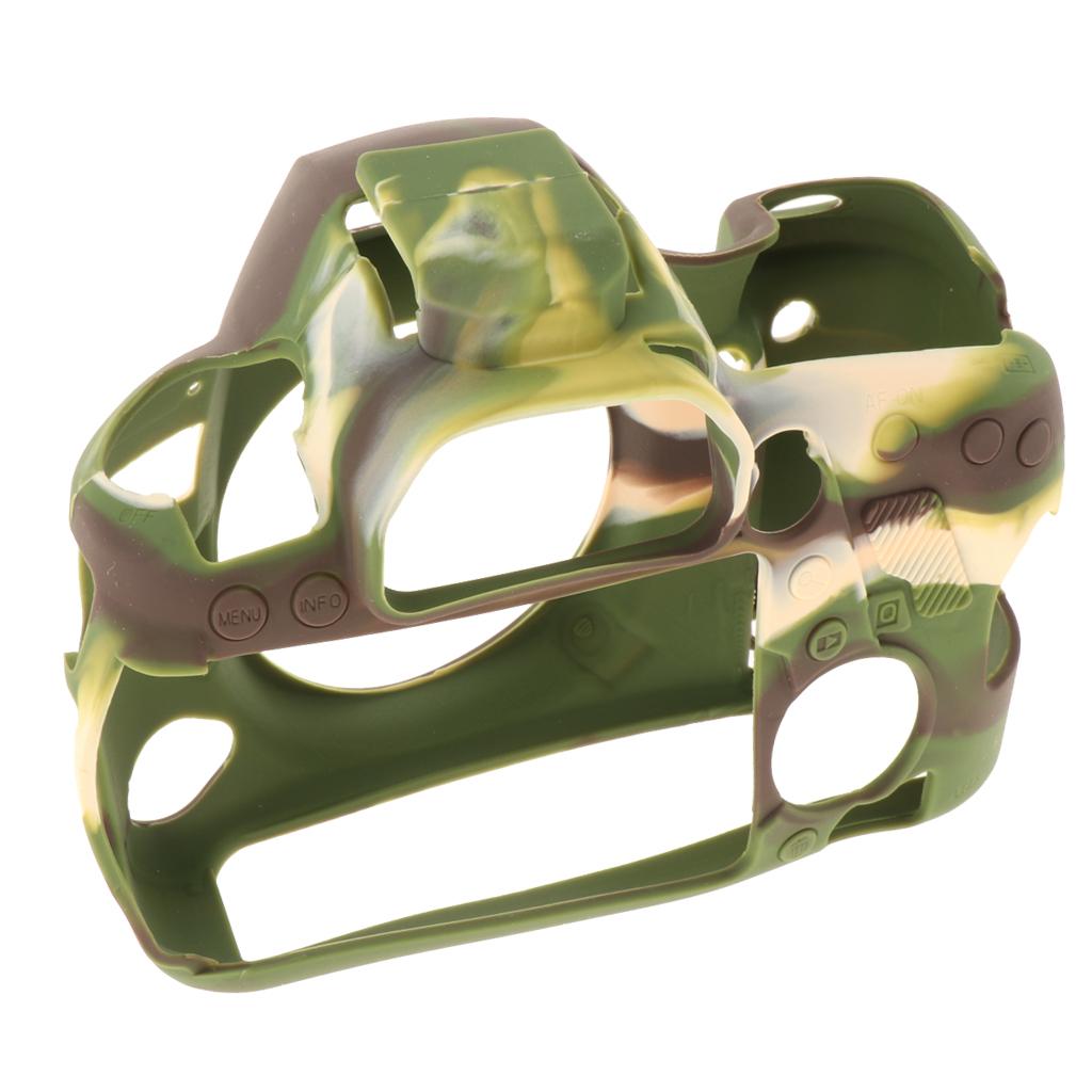 Protective Soft Silicone Skin Case Cover, Easy to Use and Convenient to Remove for Canon 6DII Camouflage
