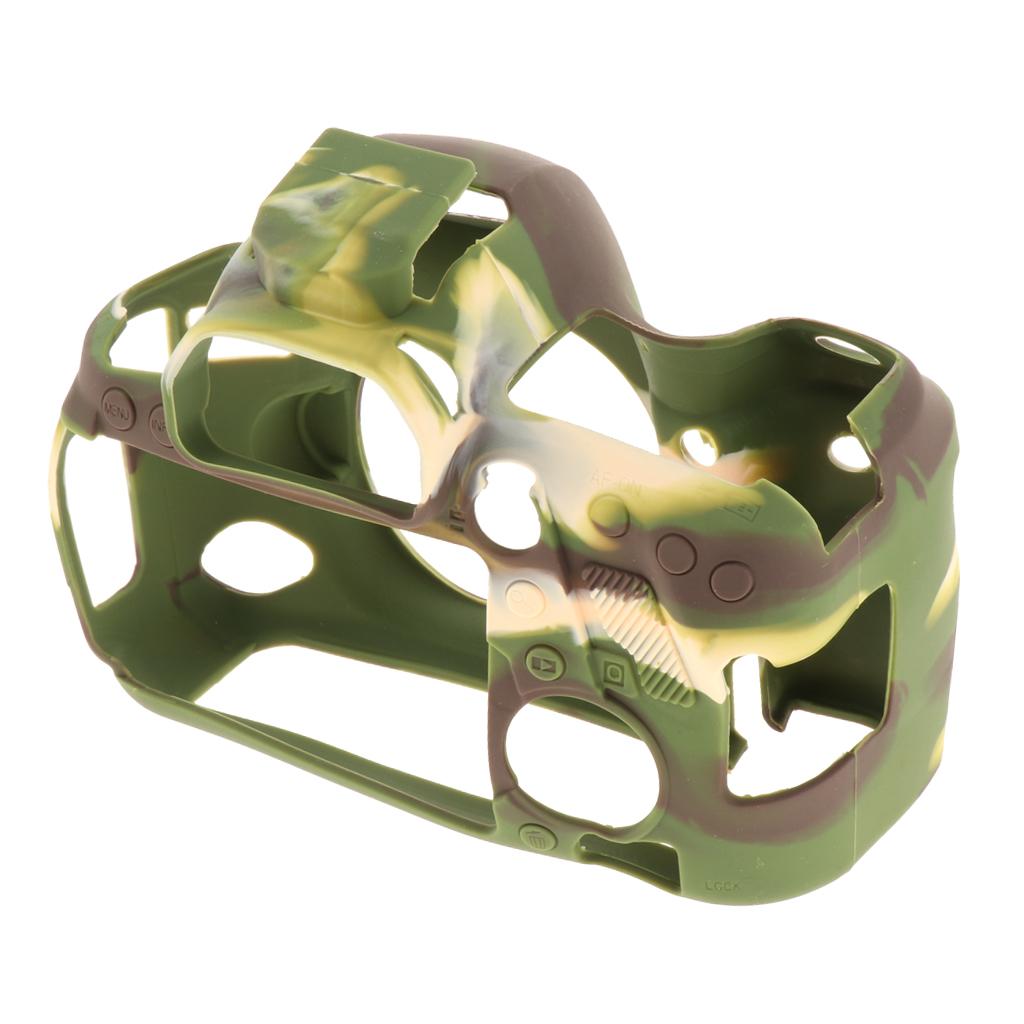 Protective Soft Silicone Skin Case Cover, Easy to Use and Convenient to Remove for Canon 6DII Camouflage