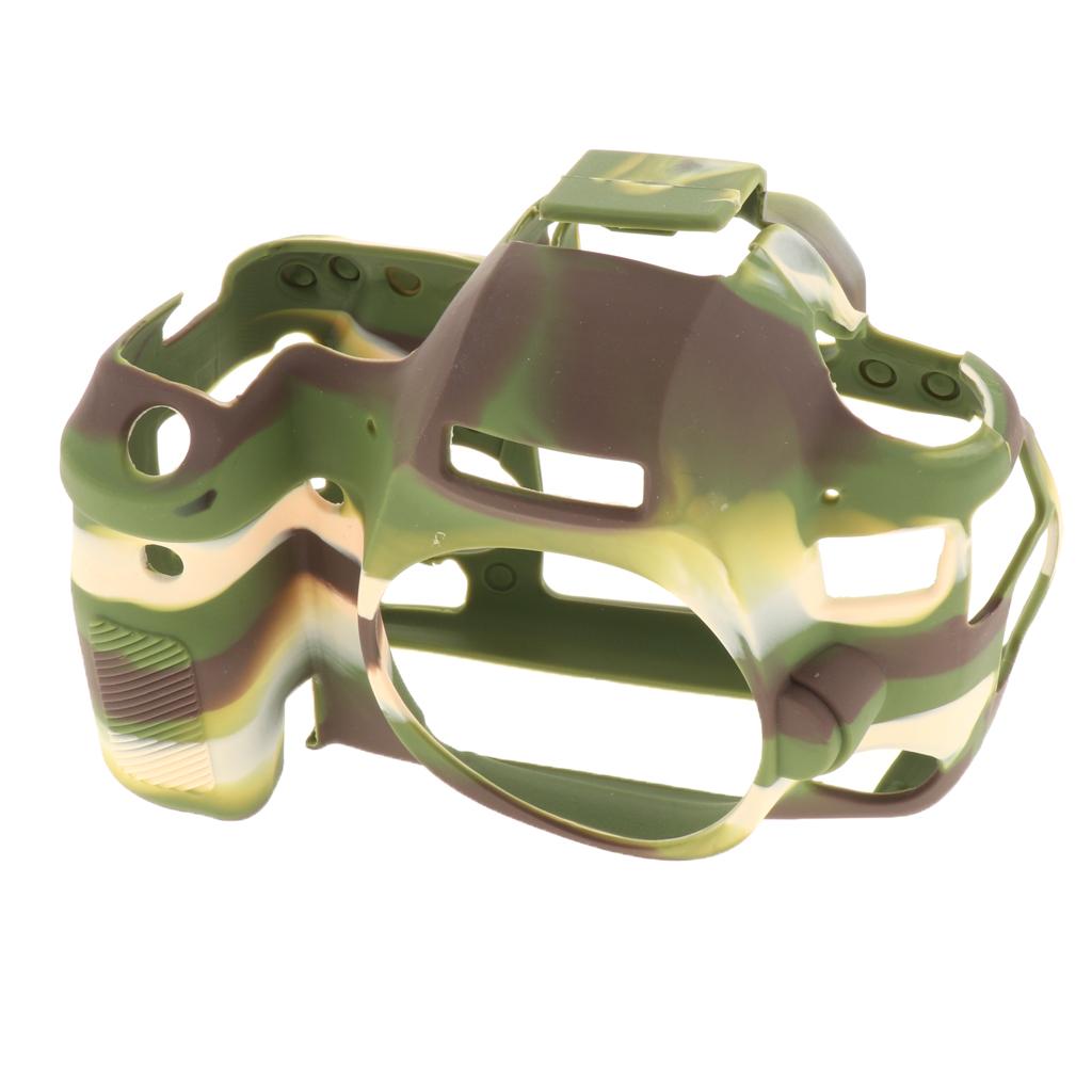Protective Soft Silicone Skin Case Cover, Easy to Use and Convenient to Remove for Canon 6DII Camouflage