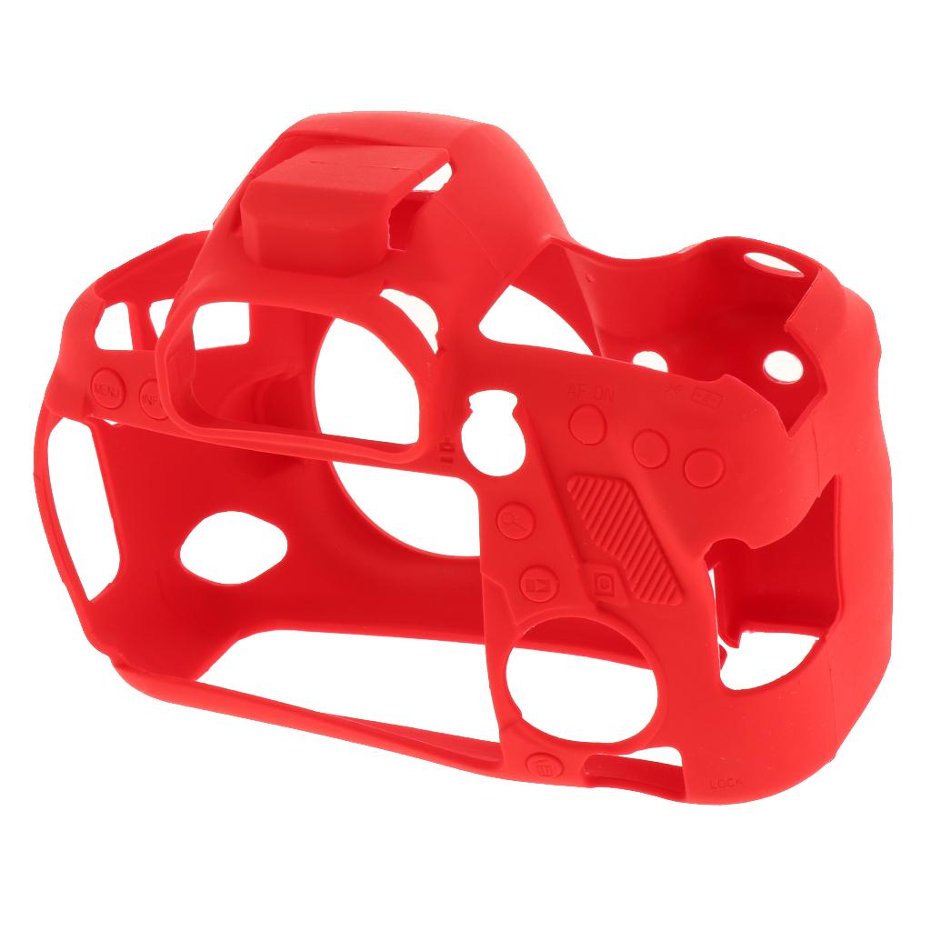 Protective Soft Silicone Skin Case Cover, Easy to Use and Convenient to Remove for Canon 6DII Red