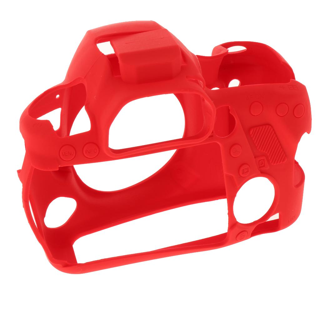 Protective Soft Silicone Skin Case Cover, Easy to Use and Convenient to Remove for Canon 6DII Red
