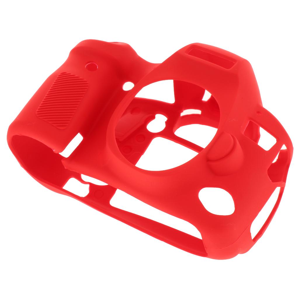 Protective Soft Silicone Skin Case Cover, Easy to Use and Convenient to Remove for Canon 6DII Red