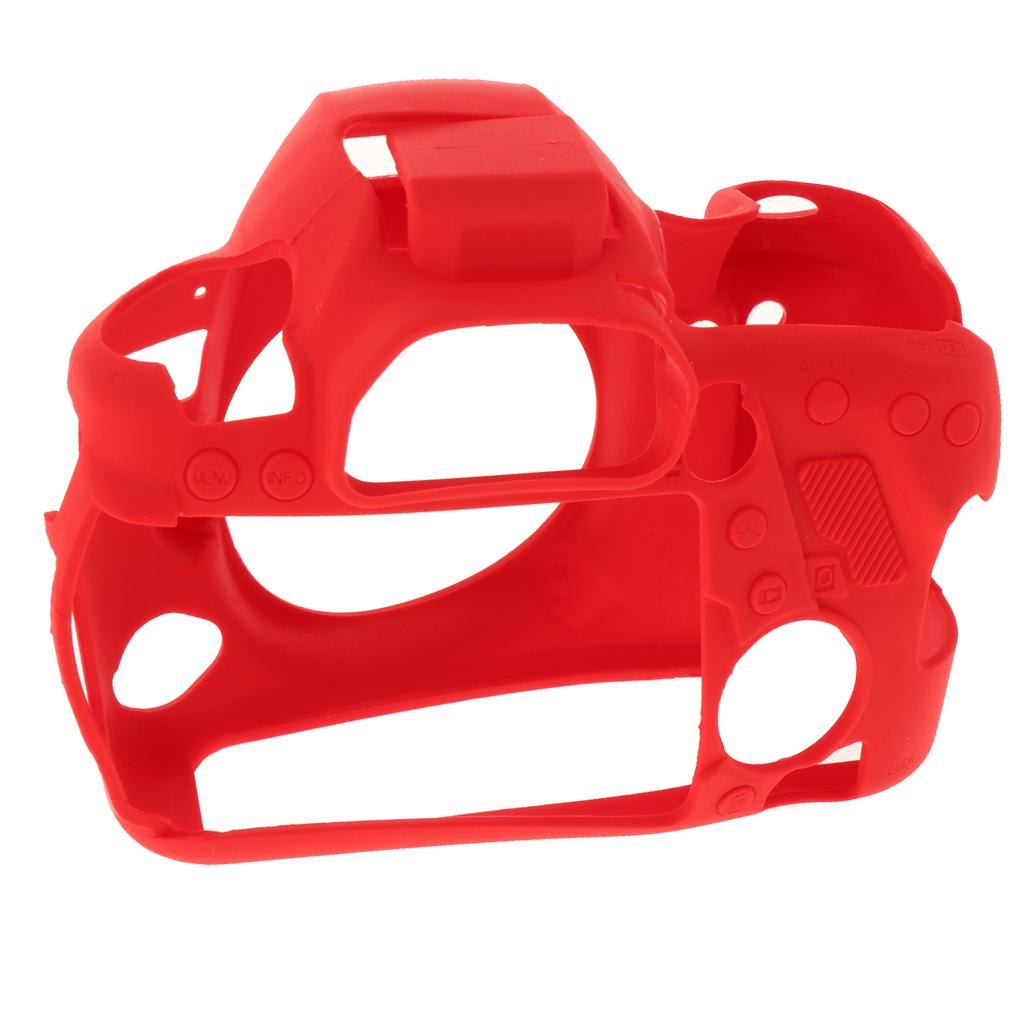 Protective Soft Silicone Skin Case Cover, Easy to Use and Convenient to Remove for Canon 6DII Red