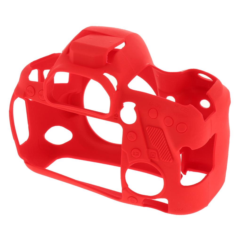 Protective Soft Silicone Skin Case Cover, Easy to Use and Convenient to Remove for Canon 6DII Red