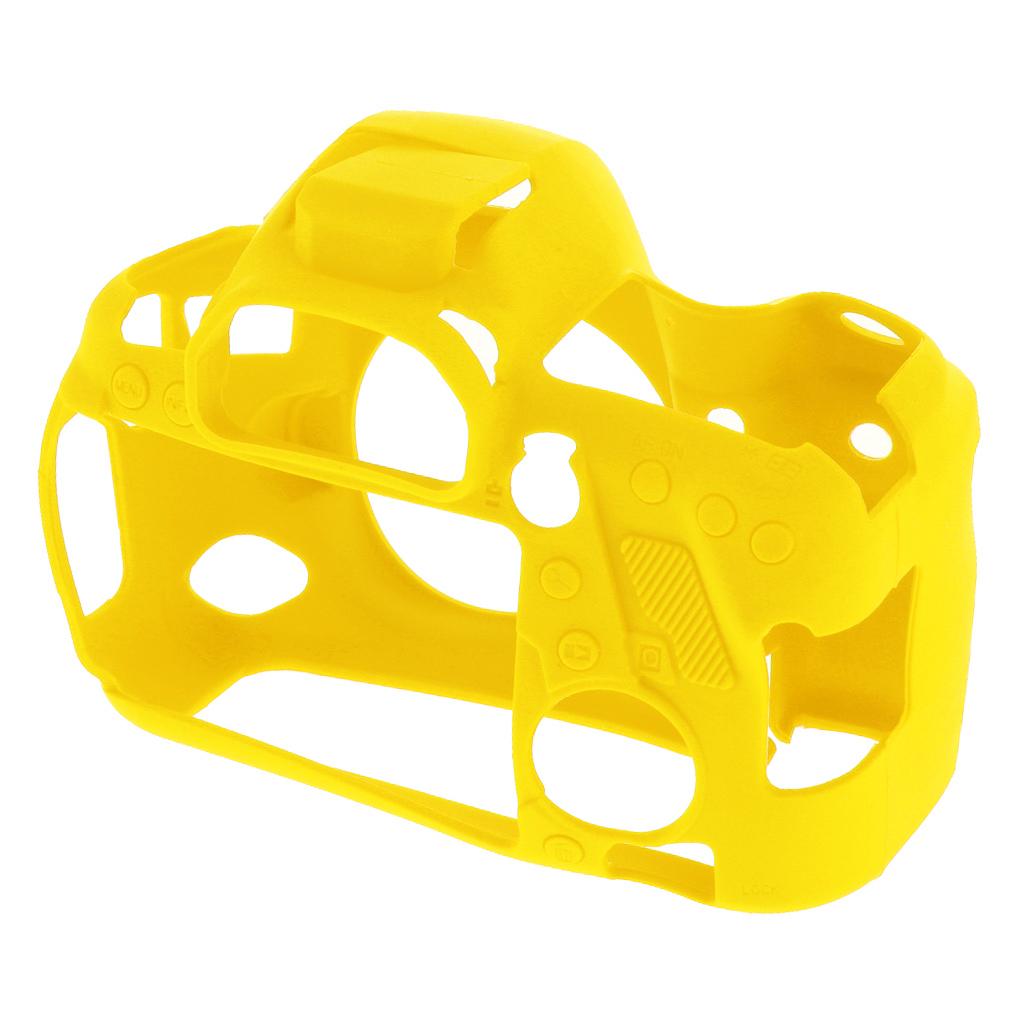 Protective Soft Silicone Skin Case Cover, Easy to Use and Convenient to Remove for Canon 6DII Yellow