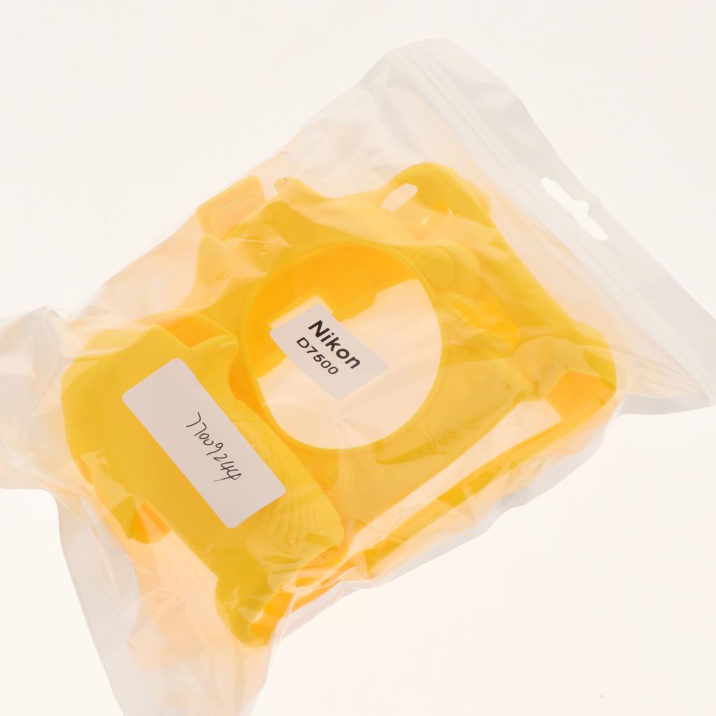 Protective-Soft-Silicone-Skin-Case-Cover,-Easy-to-Use-and-Convenient-to-Remove-for-Nikon-D7500-Yellow