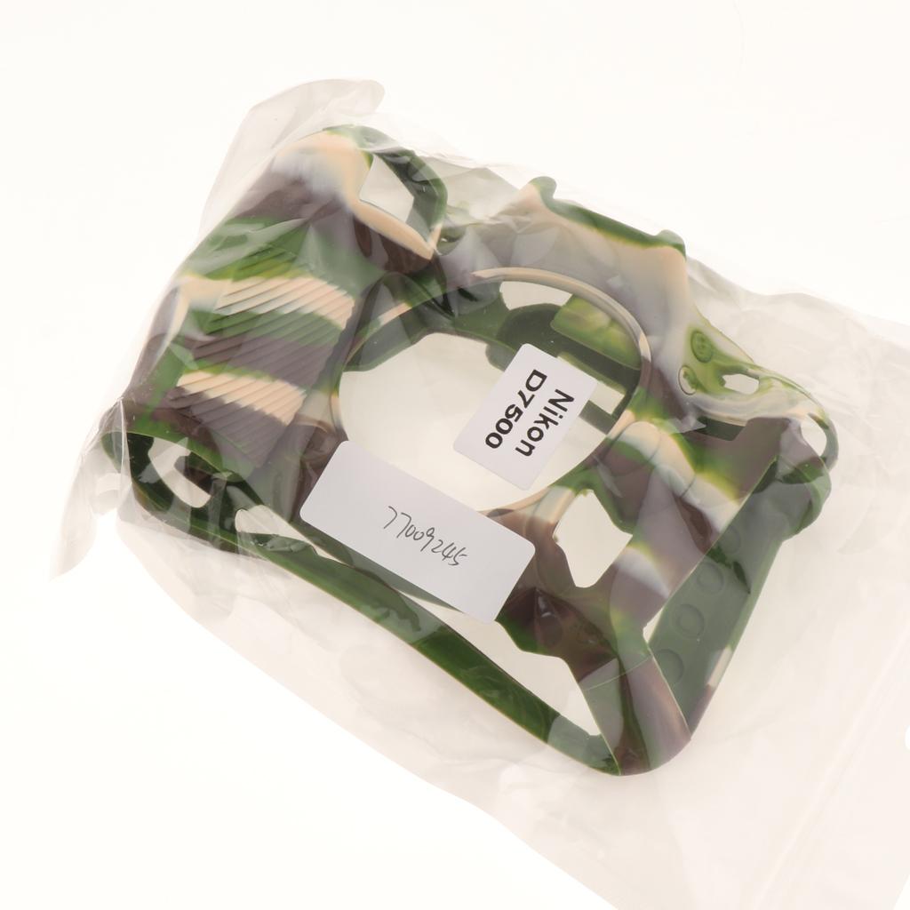 Protective-Soft-Silicone-Skin-Case-Cover,-Easy-to-Use-and-Convenient-to-Remove-for-Nikon-D7500-Camouflage