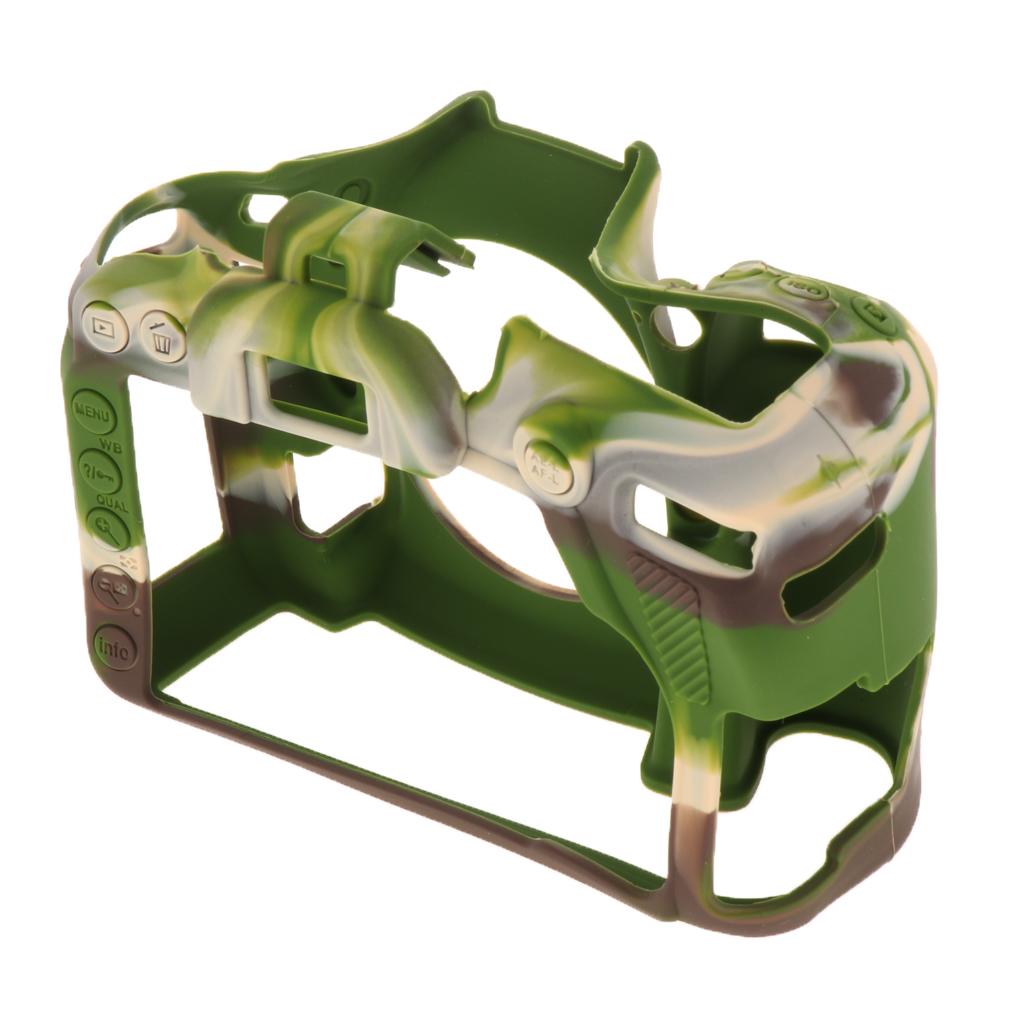 Protective Soft Silicone Skin Case Cover, Easy to Use and Convenient to Remove for Nikon D7500 Camouflage