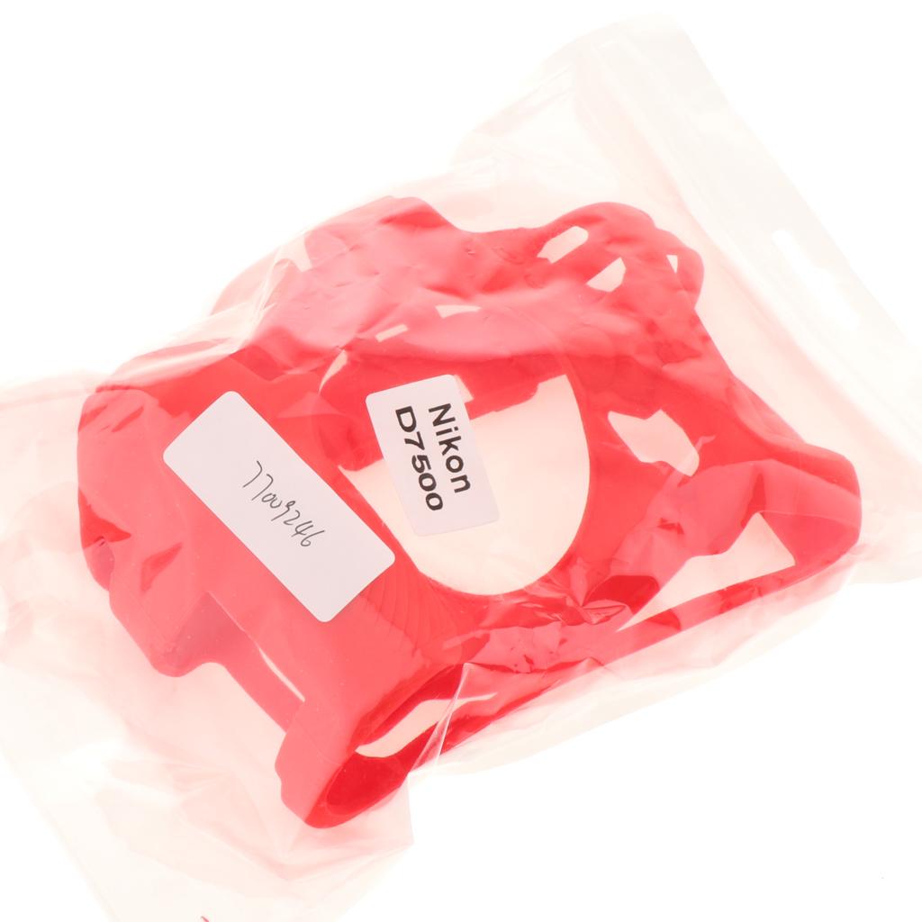 Protective-Soft-Silicone-Skin-Case-Cover,-Easy-to-Use-and-Convenient-to-Remove-for-Nikon-D7500-Red