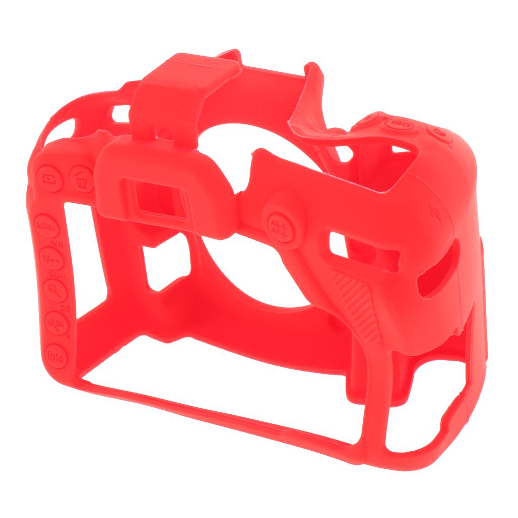 Protective Soft Silicone Skin Case Cover, Easy to Use and Convenient to Remove for Nikon D7500 Red