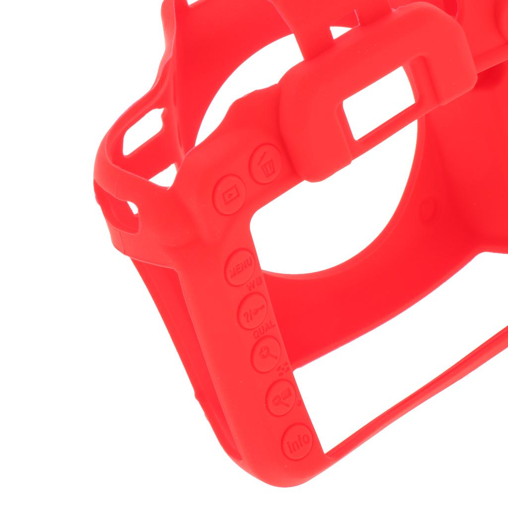 Protective Soft Silicone Skin Case Cover, Easy to Use and Convenient to Remove for Nikon D7500 Red