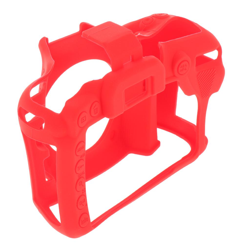 Protective Soft Silicone Skin Case Cover, Easy to Use and Convenient to Remove for Nikon D7500 Red