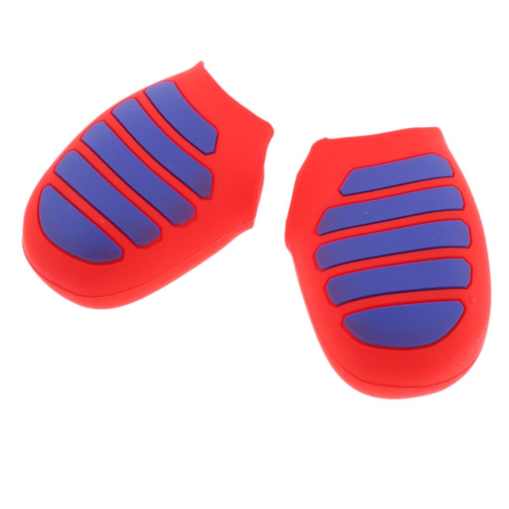 Silicone Hand Grip Case Protector for Sony PS4 Slim Controller Blue Red