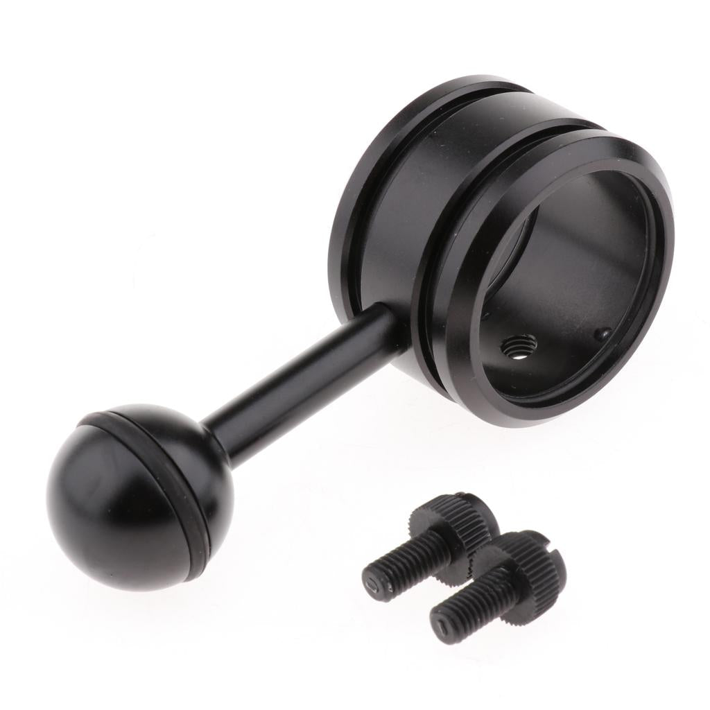 Universal Underwater Photography Flashlight Ball Head Clip Mount Bracket