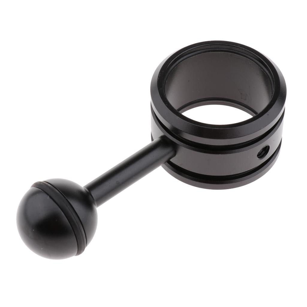 Universal Underwater Photography Flashlight Ball Head Clip Mount Bracket