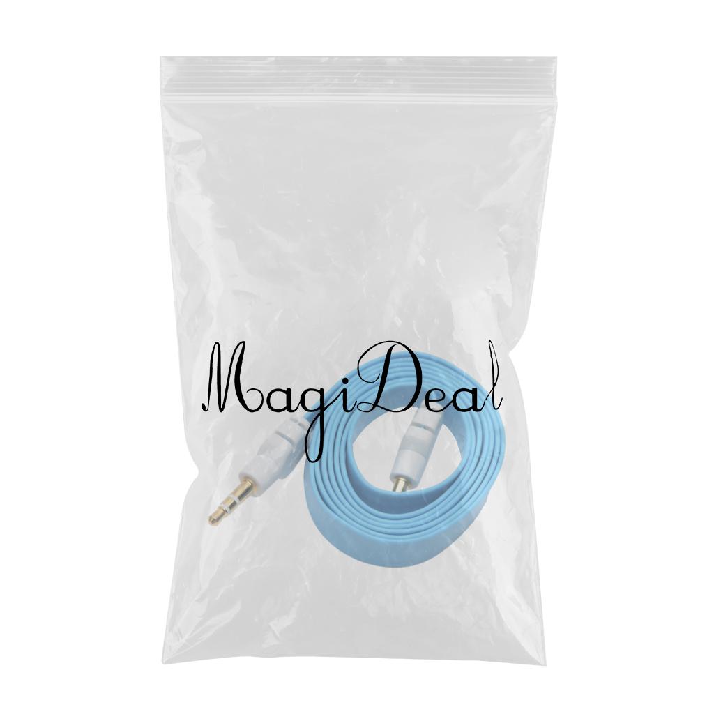 3.5mm Jack Male to Male Audio Cable Cord for Computer Mobile Phone Blue