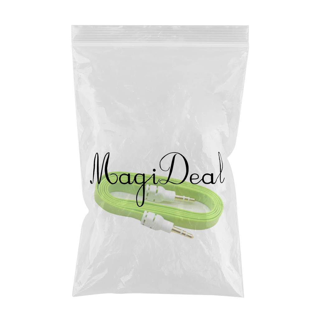 3.5mm Jack Male to Male Audio Cable Cord for Computer Mobile Phone Green