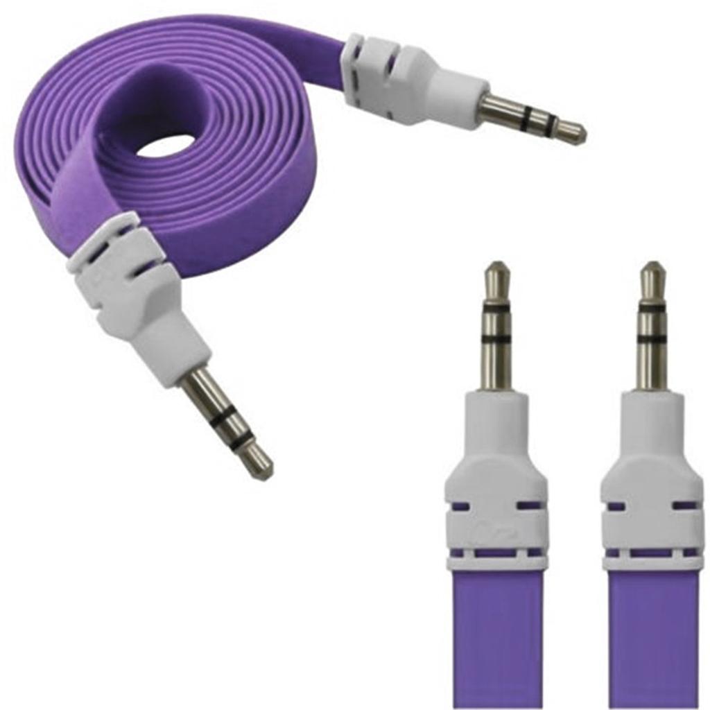 3.5mm Jack Male to Male Audio Cable Cord for Computer Mobile Phone Purple