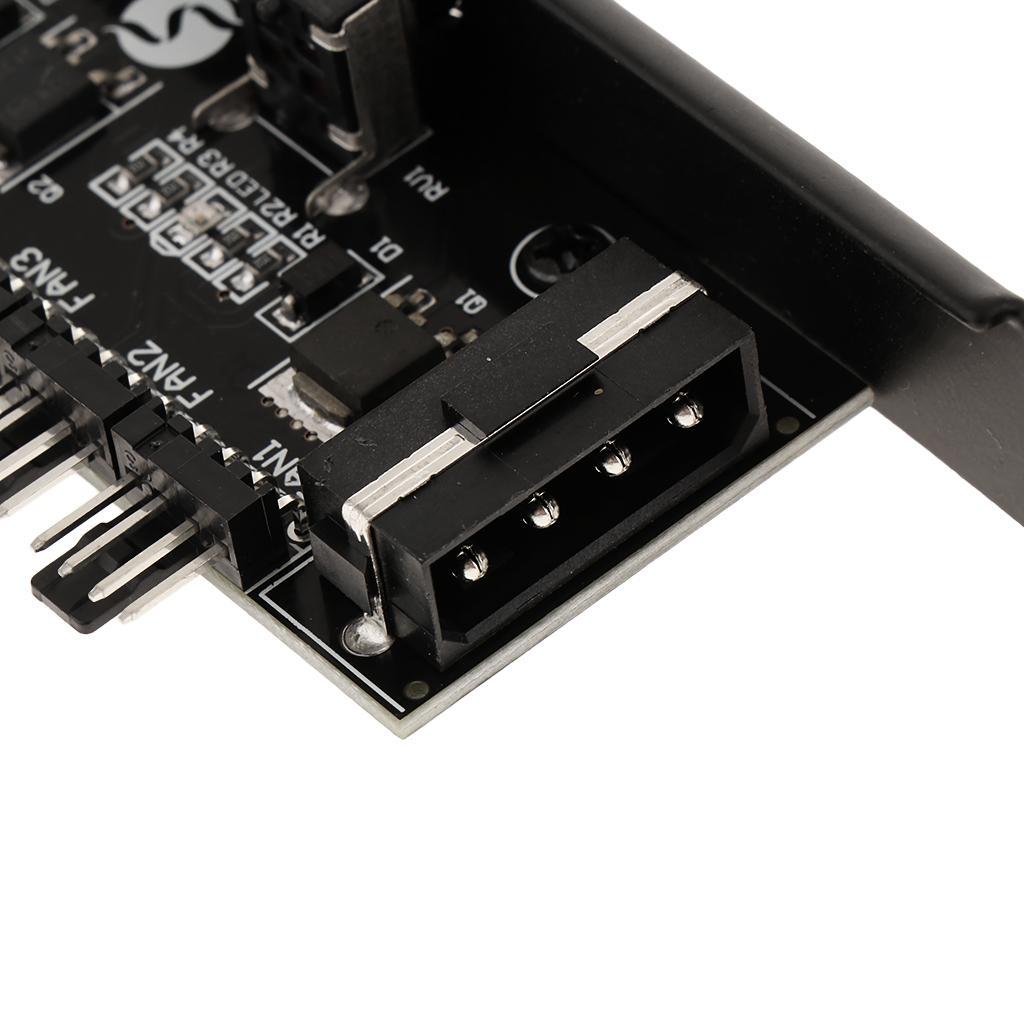 4 Pin Power PCI Cooling Fan Speed Controller 6 Channels PC Case Fans Adapter