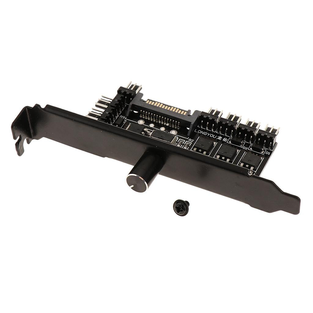 Sata Power PC Cooling Fan Speed Controller 8 way PC Case Fans On/Off Adapter