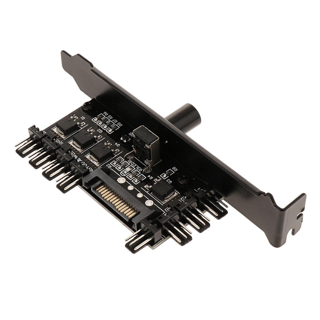 Sata Power PC Cooling Fan Speed Controller 8 way PC Case Fans On/Off Adapter