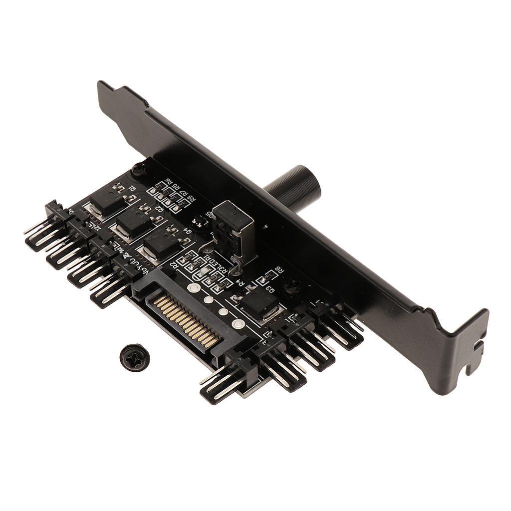 Sata Power PC Cooling Fan Speed Controller 8 way PC Case Fans On/Off Adapter