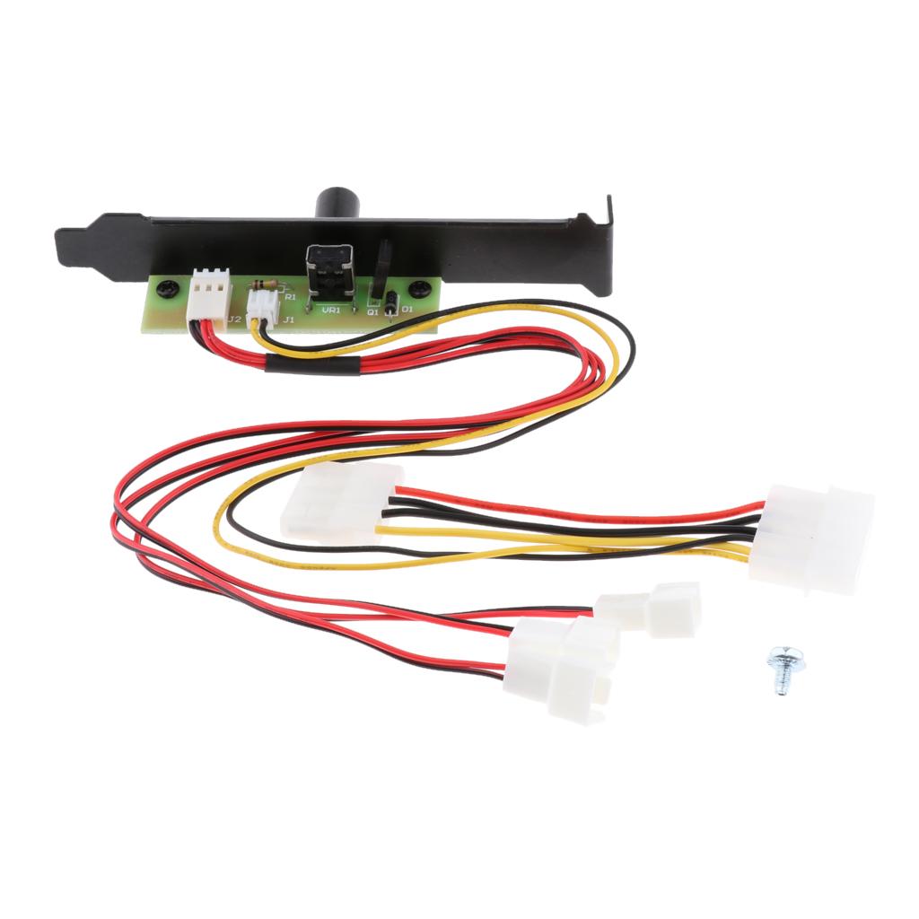 1 To 31 to 3 Computer Case PCI Slot Fan Speed Controller Cooler Hub 4Pin Power Connection Mini 3Pin Interface 12V 20W