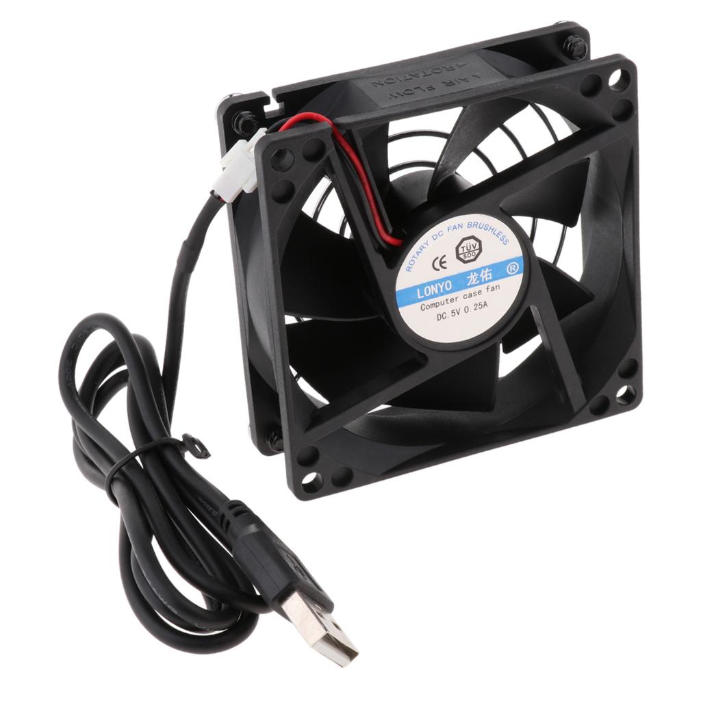 5V 8cm USB Cooling Fan Heatsink For PC Computer