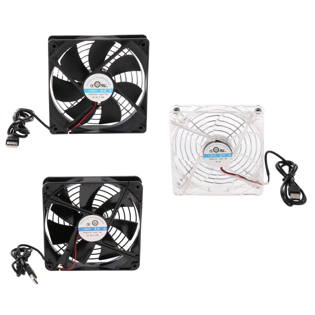 5V 12cm USB Cooling Fan Heatsink For PC Computer