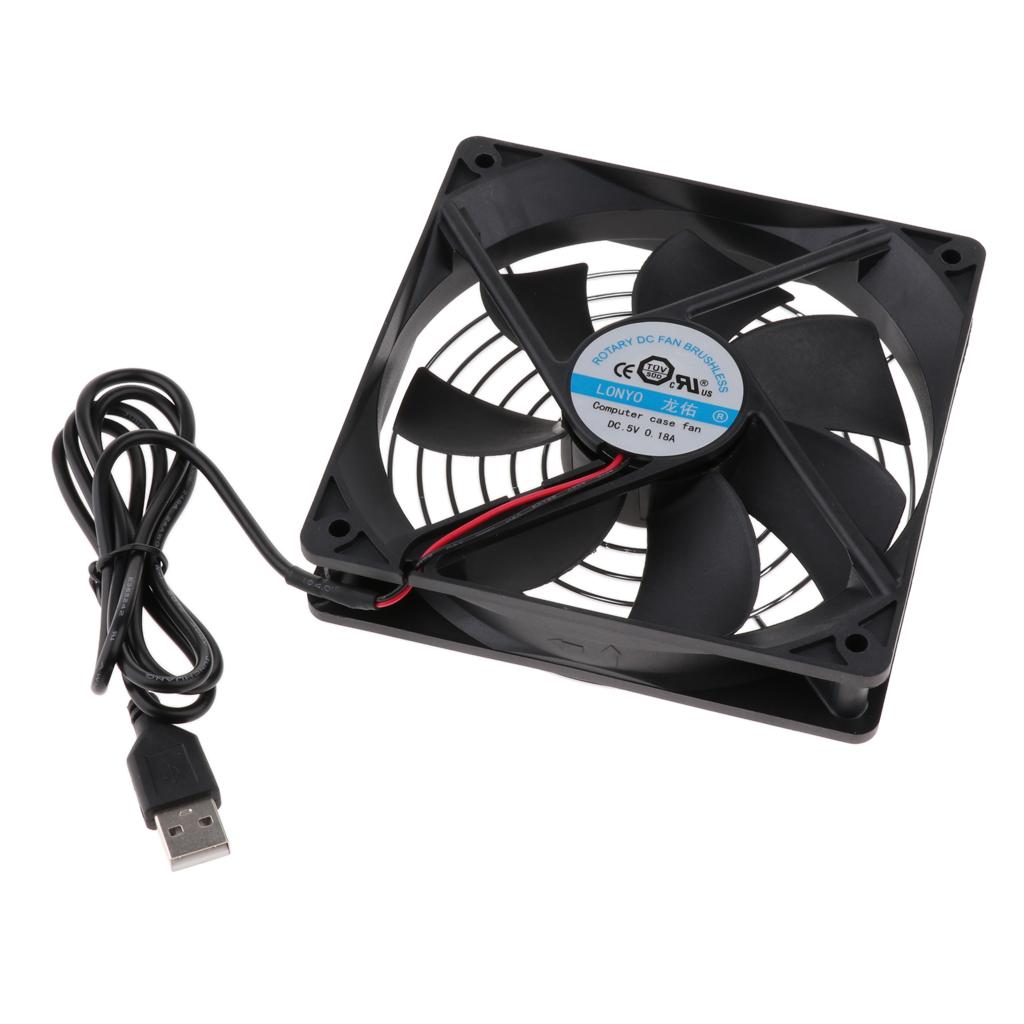 5V 12cm USB Cooling Fan Heatsink For PC Computer