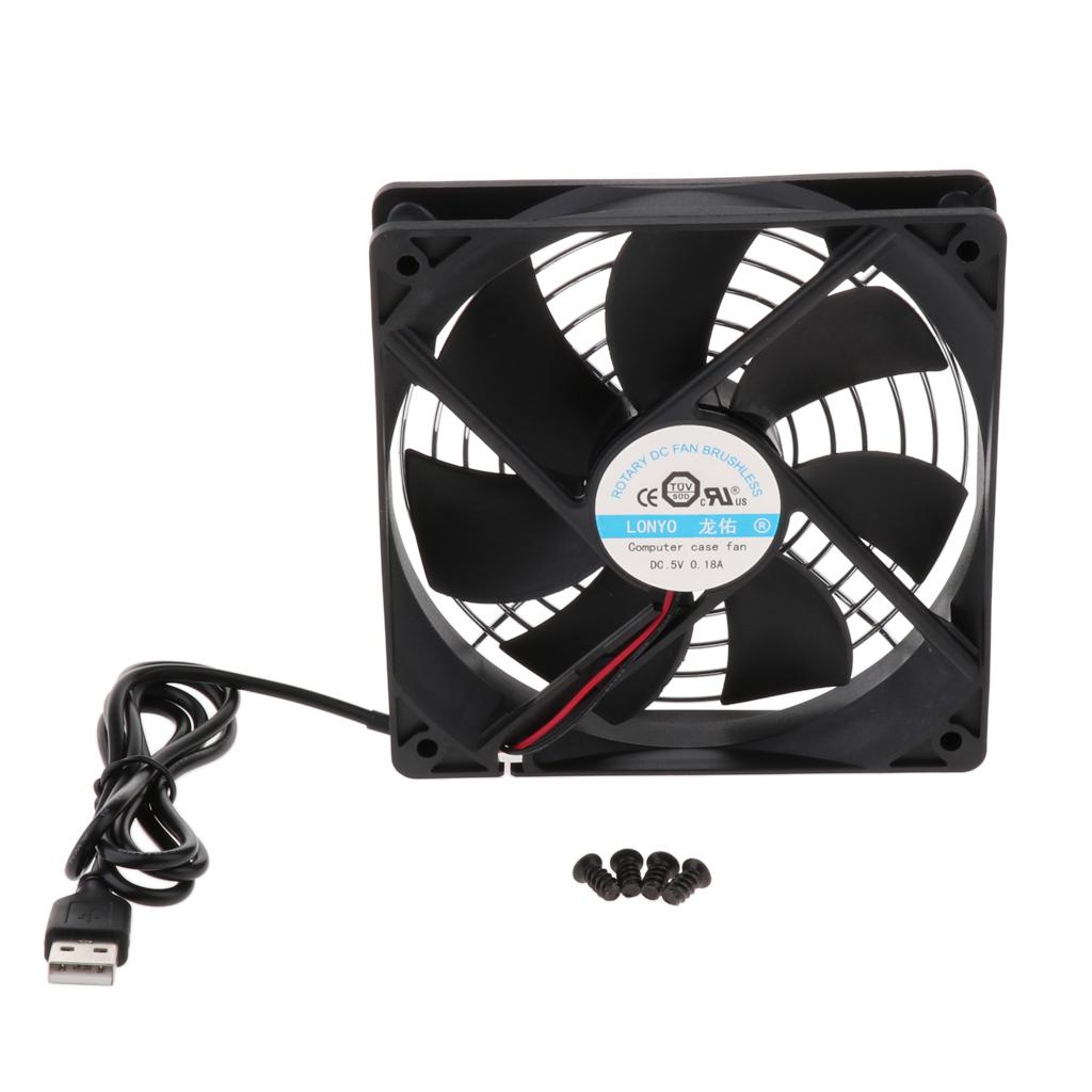 5V 12cm USB Cooling Fan Heatsink For PC Computer