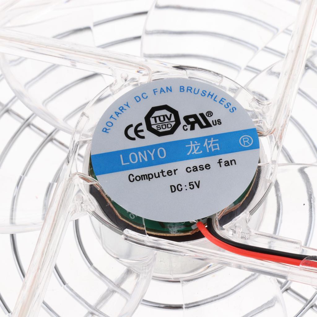 5V 12cm USB Cooling Fan Heatsink Blue Led For PC Computer