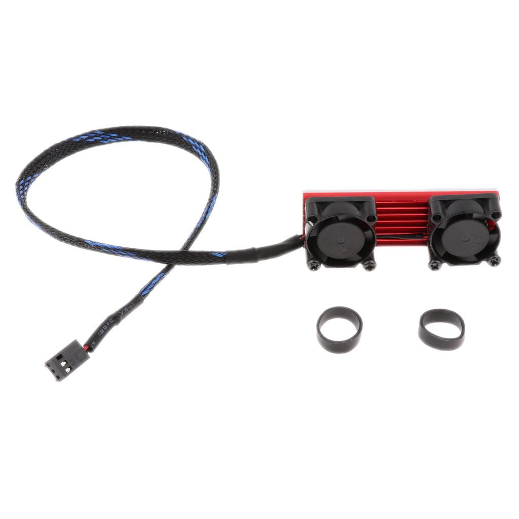 PCIE M.2 SSD 2280 3 Pin Dual Active Cooling Fan Heatsink Radiator Fin Thermal Pad Red