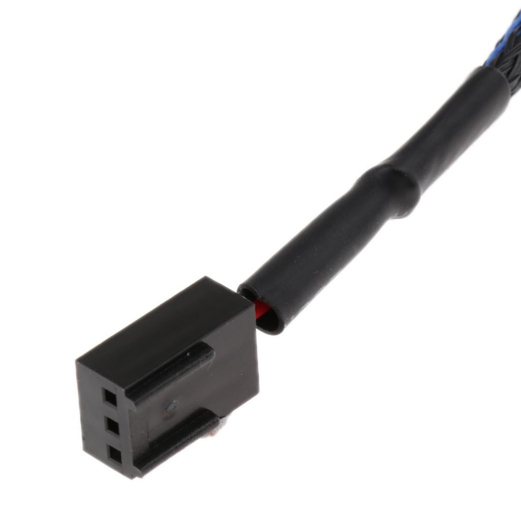 PCIE M.2 SSD 2280 3 Pin Dual Active Cooling Fan Heatsink Radiator Fin Thermal Pad Black