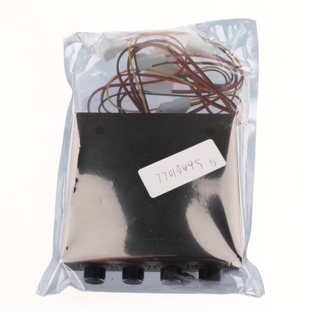 1 to 4 Computer Case CPU Fan Speed Controller Cooler Hub 4Pin Power Connection Mini 3Pin 4Pin Interface 8W Power