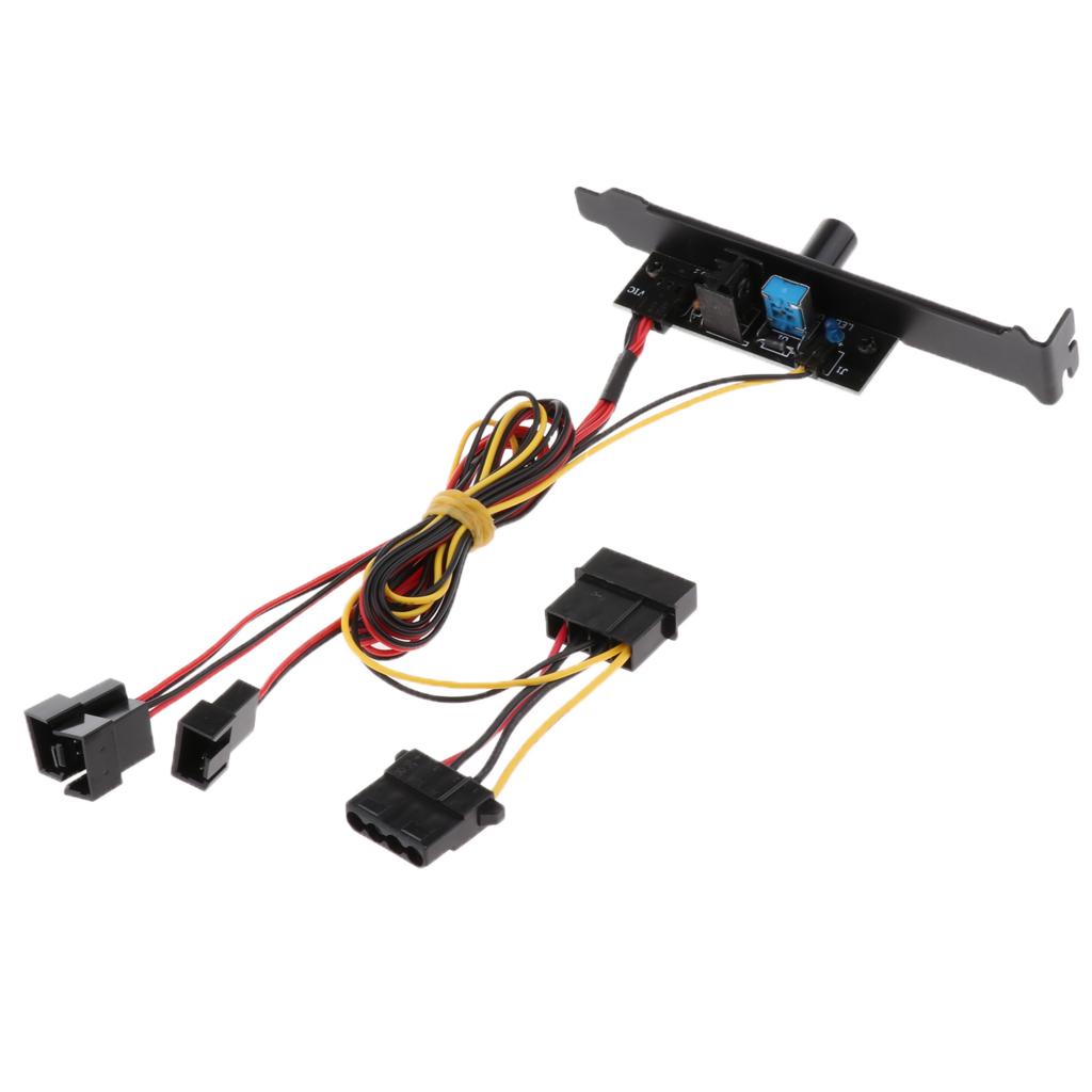 Cooler Cooling Fan Speed Controller 3 Channels 3pin PC 12V Power PCI Bracket