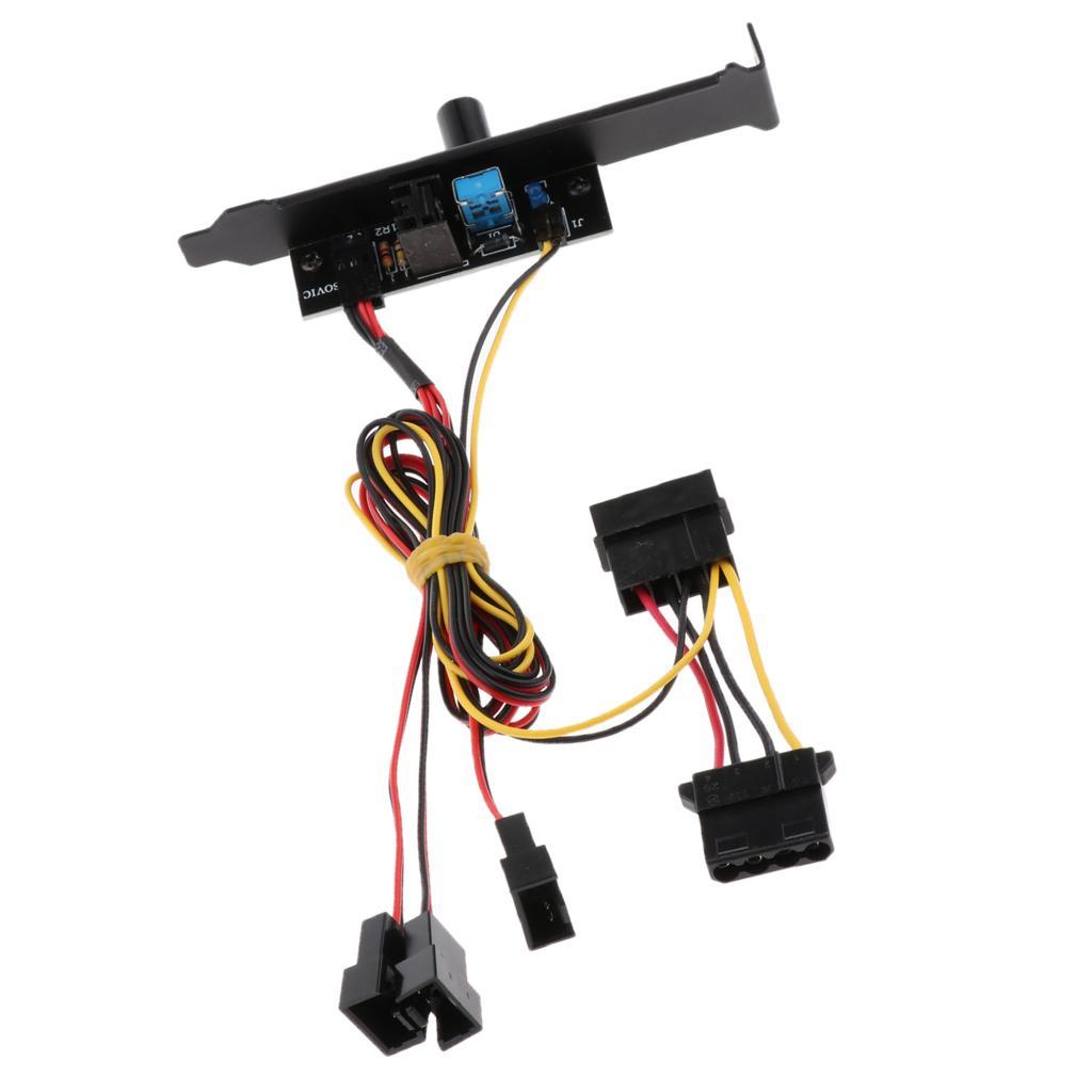 Cooler Cooling Fan Speed Controller 3 Channels 3pin PC 12V Power PCI Bracket