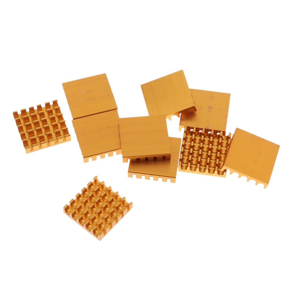 10PCS Aluminum Heatsink Cooling Fin Heatsink Cooler,22x22x5mm,Aluminum